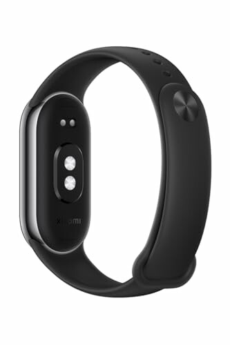 Black smart fitness band with sensors