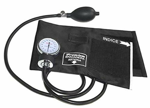 Manual blood pressure cuff with gauge and bulb