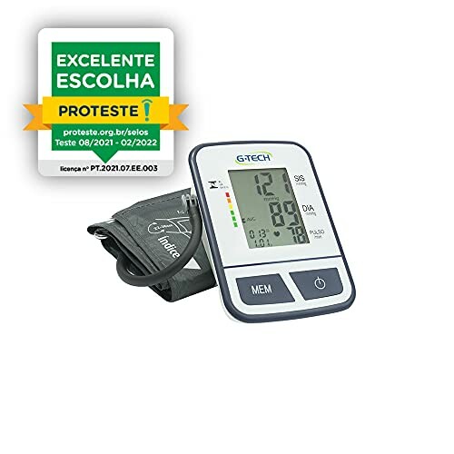 Digital blood pressure monitor with award badge