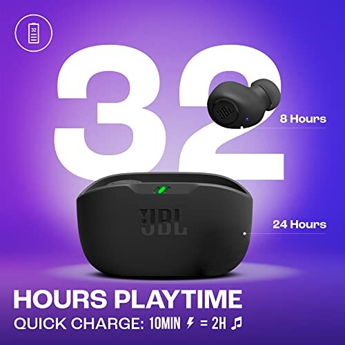 JBL earbuds with 32 hours playtime and quick charge