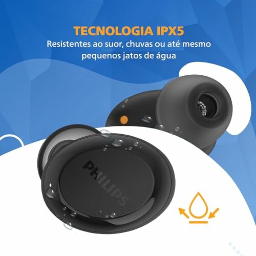 Wireless earbuds with IPX5 water resistance technology